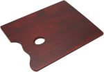 Wooden Mixing Palette for Oil Paints Acrylic Paints - Painting Palette 30 x 40 cm Rectangular with Finger Hole, Dark for Artists for Painting and Mixing Colours