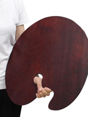 Oval Walnut Wooden Paint Palette 20*16 inch - Artist Oil Painting Palette Oval Walnut Palette for Acrylic Watercolor Oil Paintss 40*50