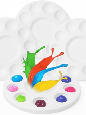 4 Pack Paint Tray Palettes, Kids' Plastic Paint Holder, Trays for Kids