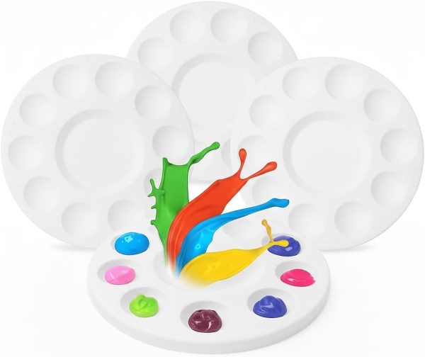 4 Pack Paint Tray Palettes, Kids' Plastic Paint Holder, Trays for Kids