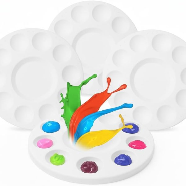 4 Pack Paint Tray Palettes, Kids' Plastic Paint Holder, Trays for Kids