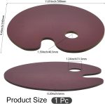 Wooden Palette 12 x 9.5 inch Wood Oval Artist Oil Paint Palette Thumb Holder Color Mixing Trays Art Pallet for Acrylic Oil Watercolor Artist Painting DIY Art Crafts