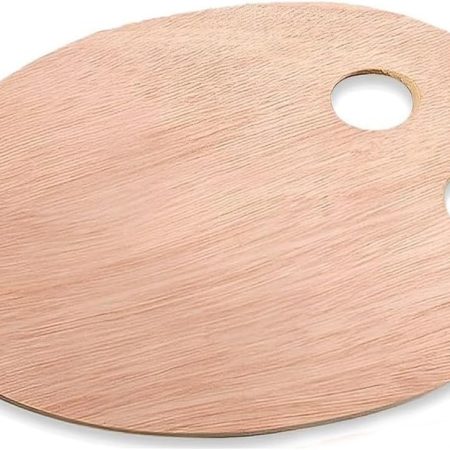 8" X 12" Wooden Oval-Shaped Artist Painting Palette,Oil Watercolor Paint Palette,Wood Paint Palette with Thumb Hole,Art Pallet for Painting,Palettes,Wood Paint Color Mixing Tray Acrylic Painting Wood