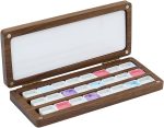 Wood Watercolor Painting Palette, Empty Watercolor Palettes Wooden Water Color Tray with Lid Travel Palette Box Water Color Box for Painters Students Adult Studio Home Sketching, Coffee