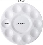 6 Pack Paint Tray Palettes, Plastic Paint Pallet for Kids Art Painting Palette for Painting or DIY Craft Class, White