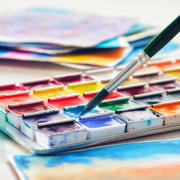 Watercolor Full Pans 48PCS Empty Watercolor Pans Plastic 3ml Paint Pans for Painting DIY Oils Gouache Art Drawing