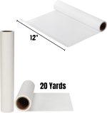 Tracing Paper Roll, 12” x 20 Yards, White, 20 Sheets, Smooth Vellum Paper, Ideal for Sketching, Drawing, Tracing