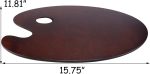 Wooden Palette, Oval Wooden Gouache Color Seal Oil Painting Palette, 30 * 40