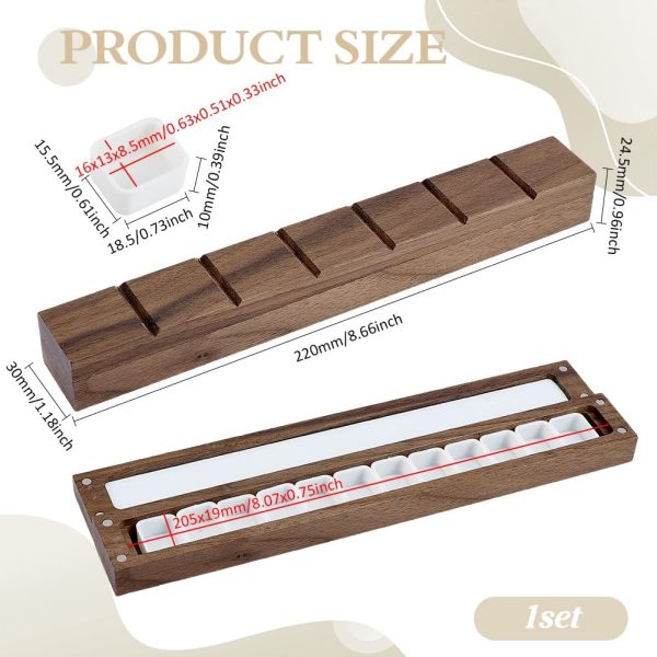 12 Grids Empty Watercolor Palette, Washable Walnut Paint Tray with Lid Travel Wooden Painting Box Watercolor Box Case for Painters Students Adult Studio Home Outdoor, Camel