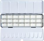 Empty Watercolor Tins Palette Paint Case - Tin Box with 14 Full Pans