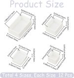 48Pcs 4 Sizes Half Empty Watercolor Pans White Plastic Portable Artist Paint Travel Tin Case Palette Containers Small Empty Pan Sets for DIY Oils Acrylics Art Drawing Painting