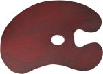 Walnut Wooden Paint Palette - Artist Mixing Painting Palette with Ergonomic Curve for Acrylic Watercolor Oil Paints M