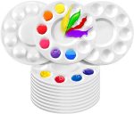 Paint Tray Palettes, 32 Pack Plastic Paint Pallets with 10 Wells, Painting Palette for Kids & Adults, Round Paint Holder Tray, Craft DIY Art Painting Supplies, Classes & Lessons