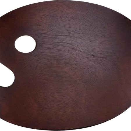 Wooden Palette, Oval Wooden Gouache Color Seal Oil Painting Palette, 30 * 40