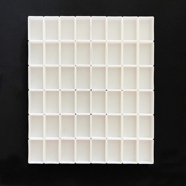 Watercolor Full Pans 48PCS Empty Watercolor Pans Plastic 3ml Paint Pans for Painting DIY Oils Gouache Art Drawing