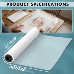 Koala Tracing Paper Roll 17 Inch x 50 Yards White Translucent Pattern Trace Paper for Sewing Drawing Sketching Gift Wrapping