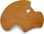 New Wave Expressionist Confidant Hand Held Wood Artist Palette | Natural Stain, Held in Left Hand, Wooden Paint Palette, Artist Palette, Painting Palette, Oil Paint Palette, Wood Paint Pallet
