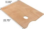 Wooden Paint Palette - Square Oil Painting Artist Palette, 30 * 40 Wood Art Pallet