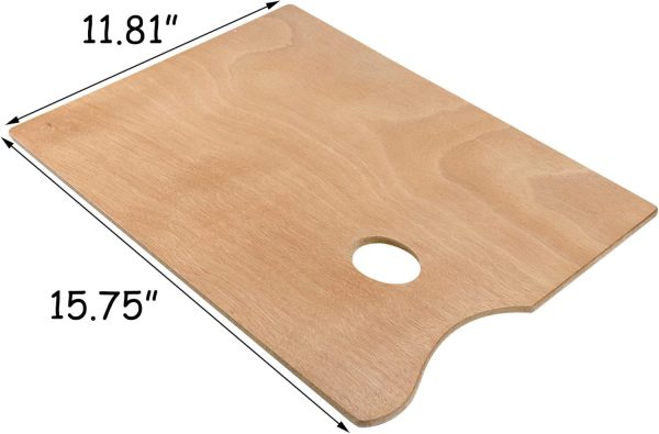 Wooden Paint Palette - Square Oil Painting Artist Palette, 30 * 40 Wood Art Pallet